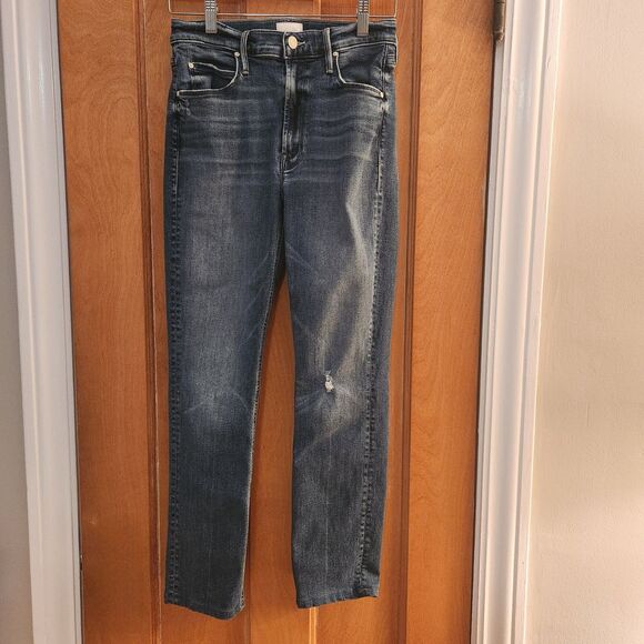 Mother The Dazzler Hoover Straight Leg High Waist Jeans, Sz 26 - Picture 3 of 9